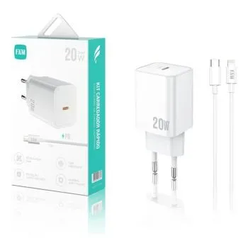 CARREGADOR RÁPIDO LIGHTNING 20w GaN FKT-PD285