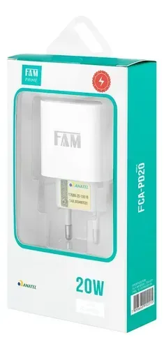 FONTE TURBO USB C 20W FCA-PD20
