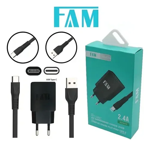CARREGADOR TIPO C 2USB FKT-225C