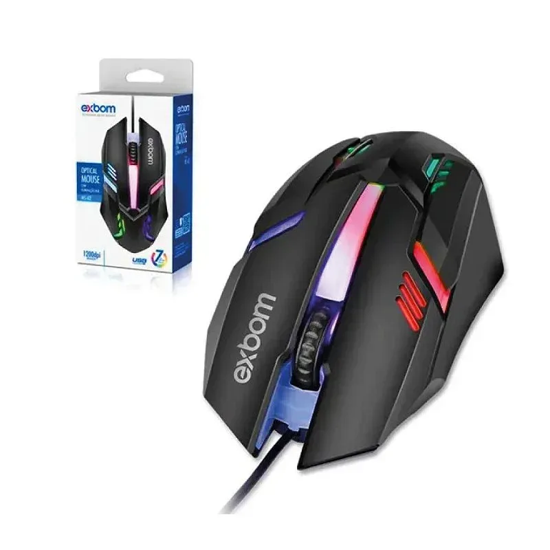 MOUSE ÓPTICO RGB 1200 DPI MS-62