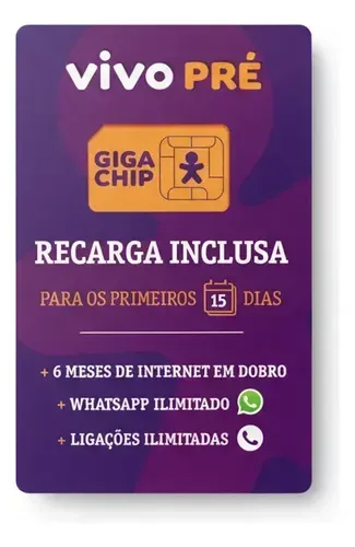 CHIP VIVO COM RECARGA
