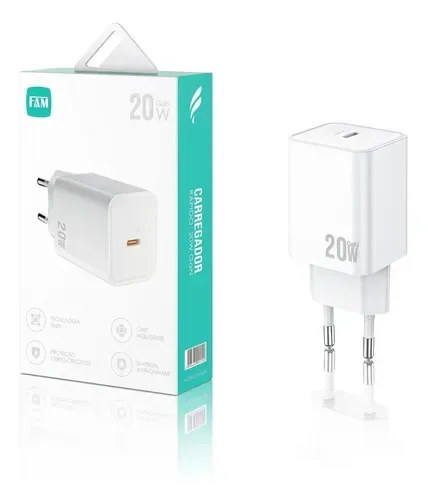 CARREGADOR RÁPIDO GaN 20W FCA-PD28