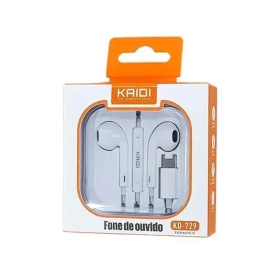 FONE DE OUVIDO TIPO-C KD-729